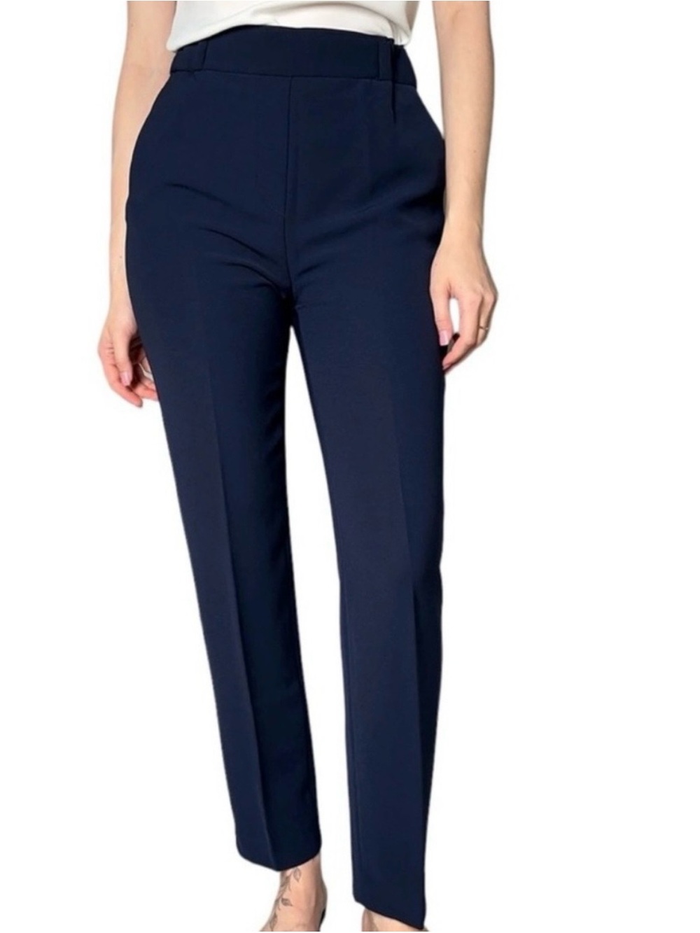 Antonelli Firenze Pull On Straight Pants in Navy Blue Size EU 46 - USA 10